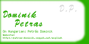 dominik petras business card